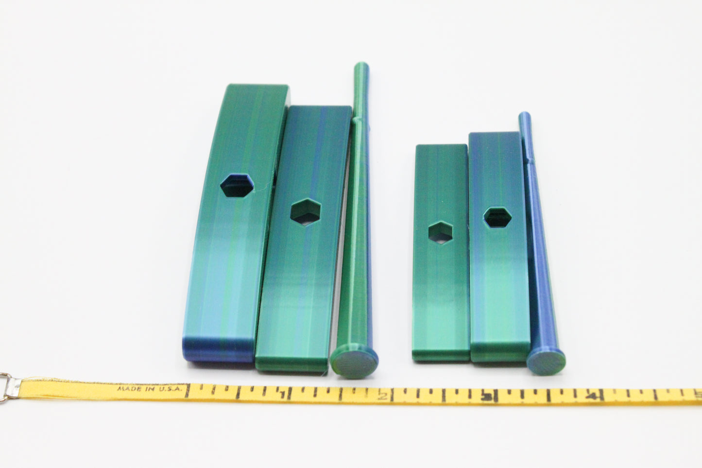 Lagoon - Green & Blue Silk 3D Printed Turkish Spindle - Beginner Friendly