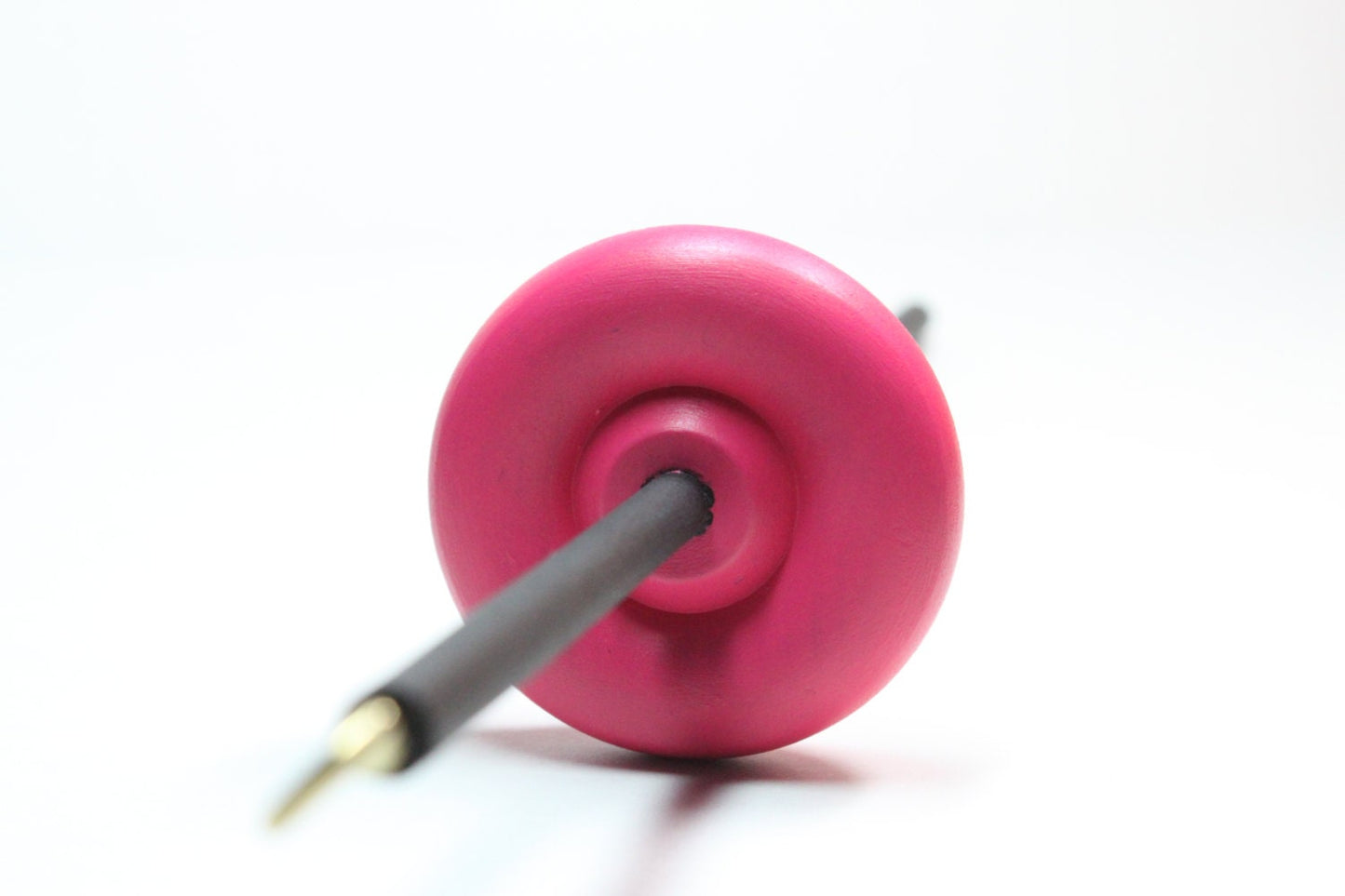 Pink & Black Lace Weight Drop Spindle - Top or Bottom Whorl Spinning - Beginner