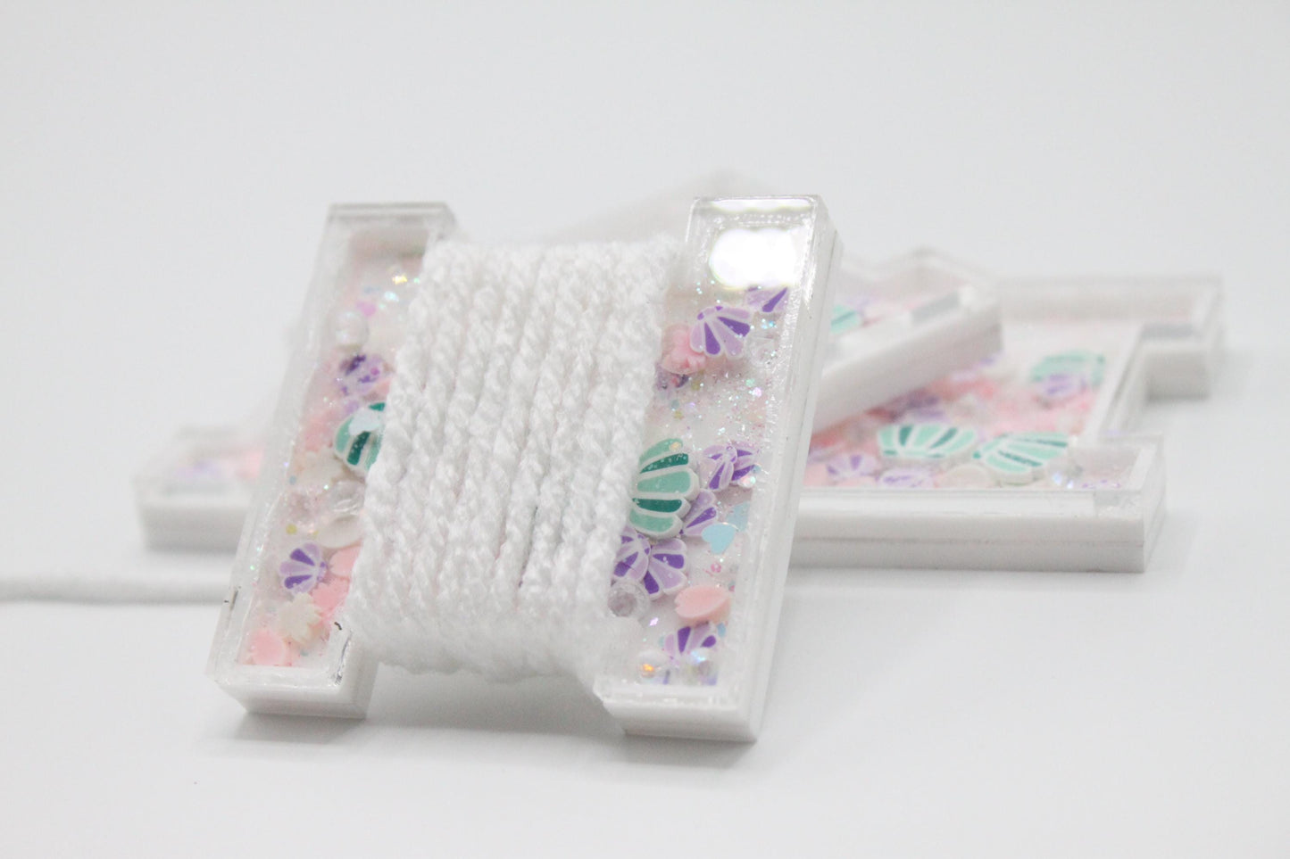 Winter Mermaid - Shaker Wraps Per Inch Tool - Spinning, Weaving, Knitting Crochet Tool - Knitter Gift, Spinning Gift