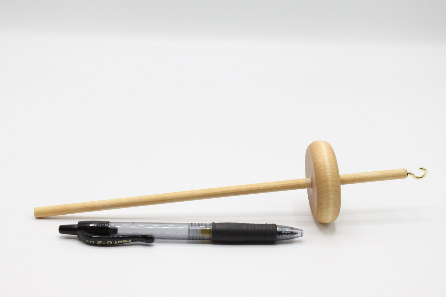 Complete Beginner Drop Spindle Kit - Midi Kit Pink - Top Whorl, Bottom Whorl, Supported and Roving