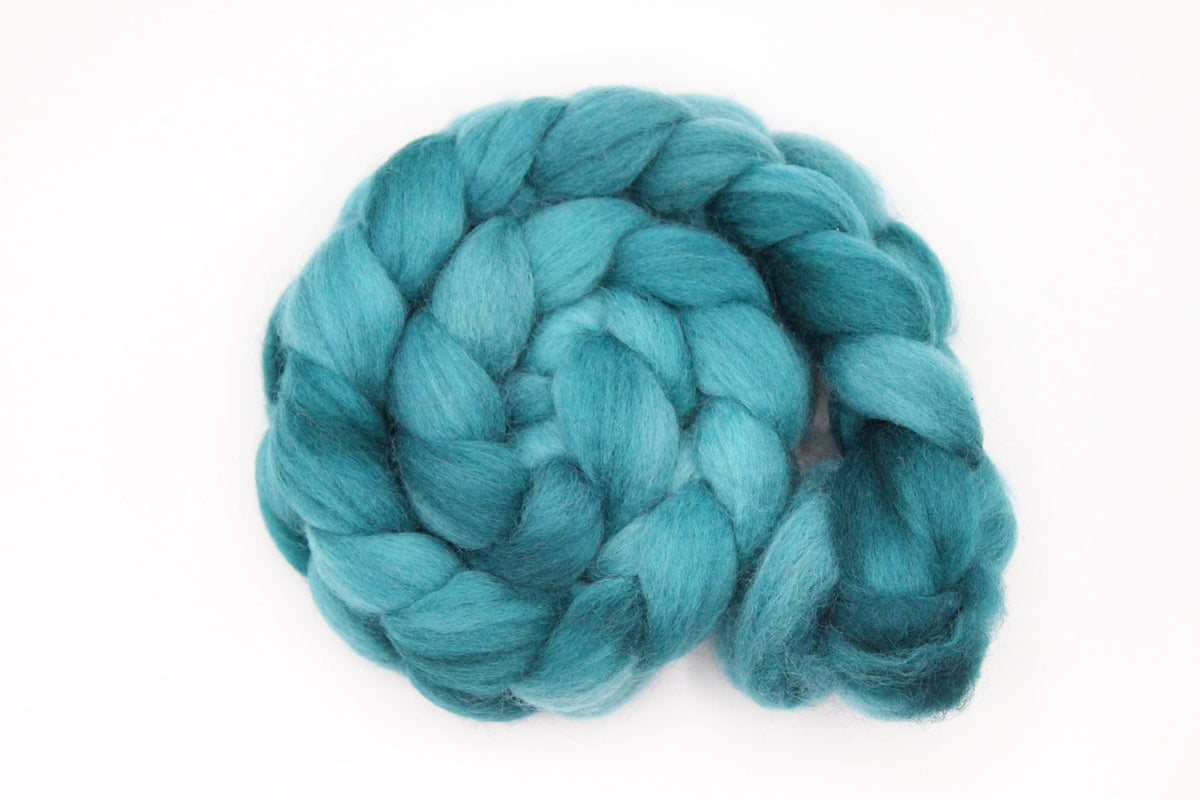 Beginner Learn To Spin Kit - Electric Night Midi Lace Weight Top or Bottom Drop Spindle - Red Violet Blue Shifting Colors - Teal