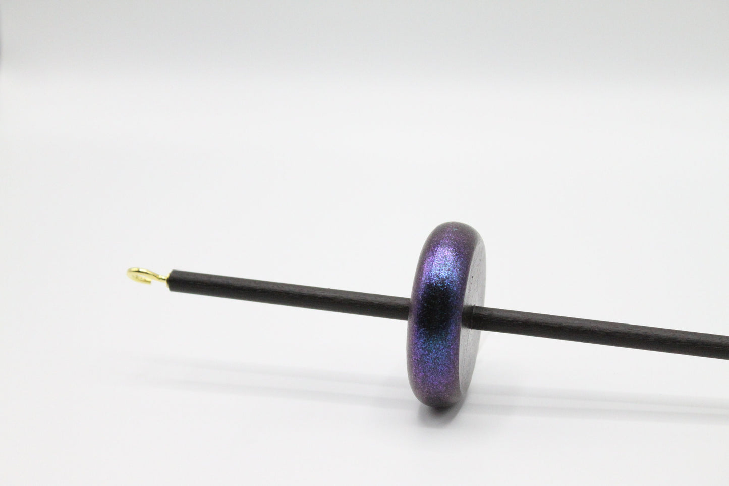Electric Night Sparkle Drop Spindle - Red Violet Blue Shifting Colors - Lace Weight - Top or Bottom Whorl