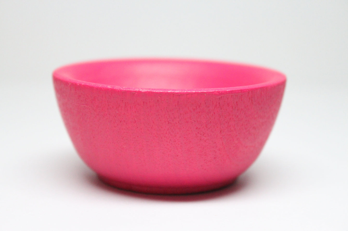 Hot Pink Supported Drop Spindle Spinning Set - Great For Beginners - Painted Bottom Whorl Spindle with Bowl