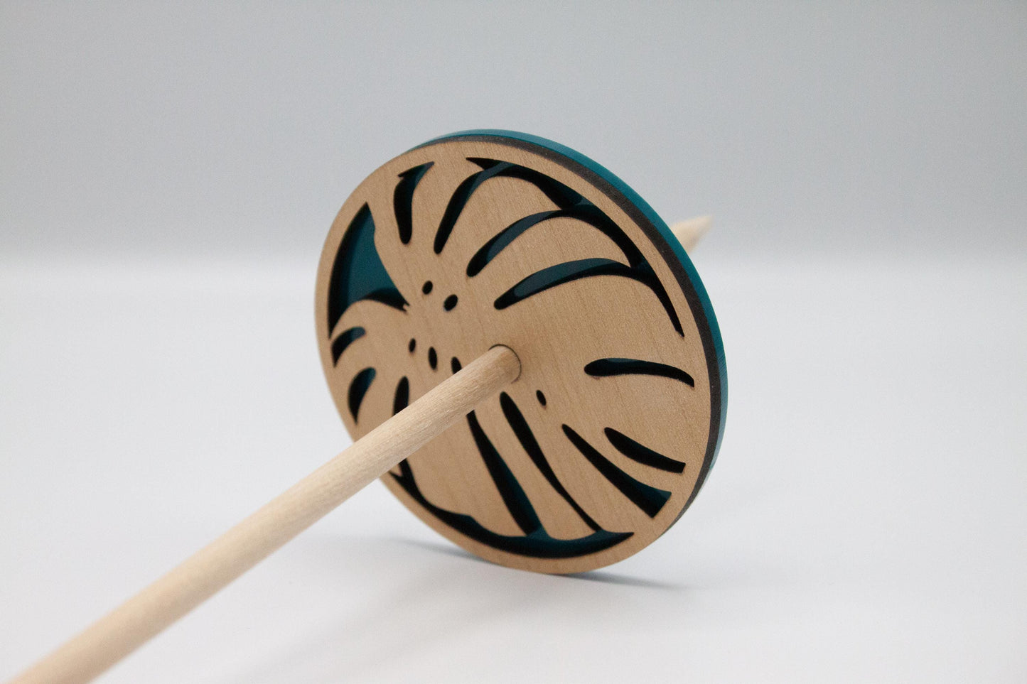 Monstera - Acrylic Lace Weight Bottom Whorl Drop Spindle