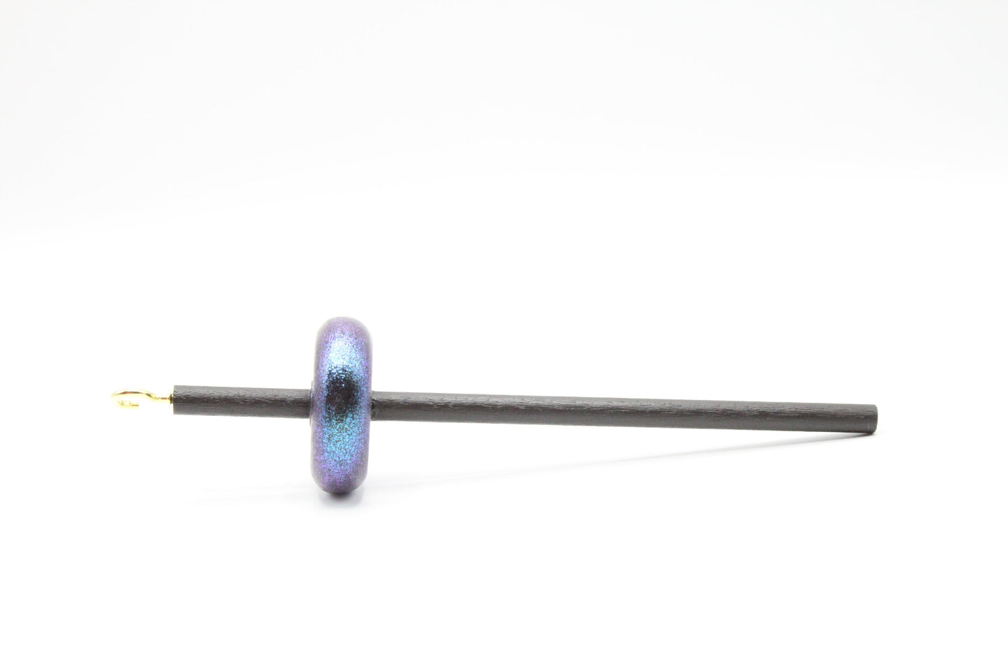 Complete Beginner Mermaid Drop Spindle Spinning Kit - Mini Size Pink - Top Whorl, Bottom Whorl, Supported, and Roving