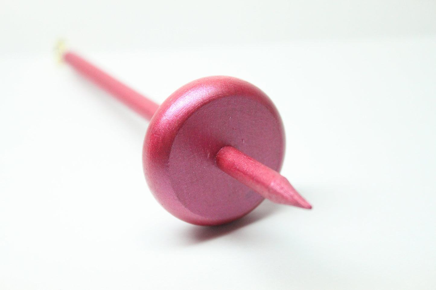 Pearl Rose Mini Top or Bottom Whorl Drop Spindle - On The Go Spinning or Learn to Spin