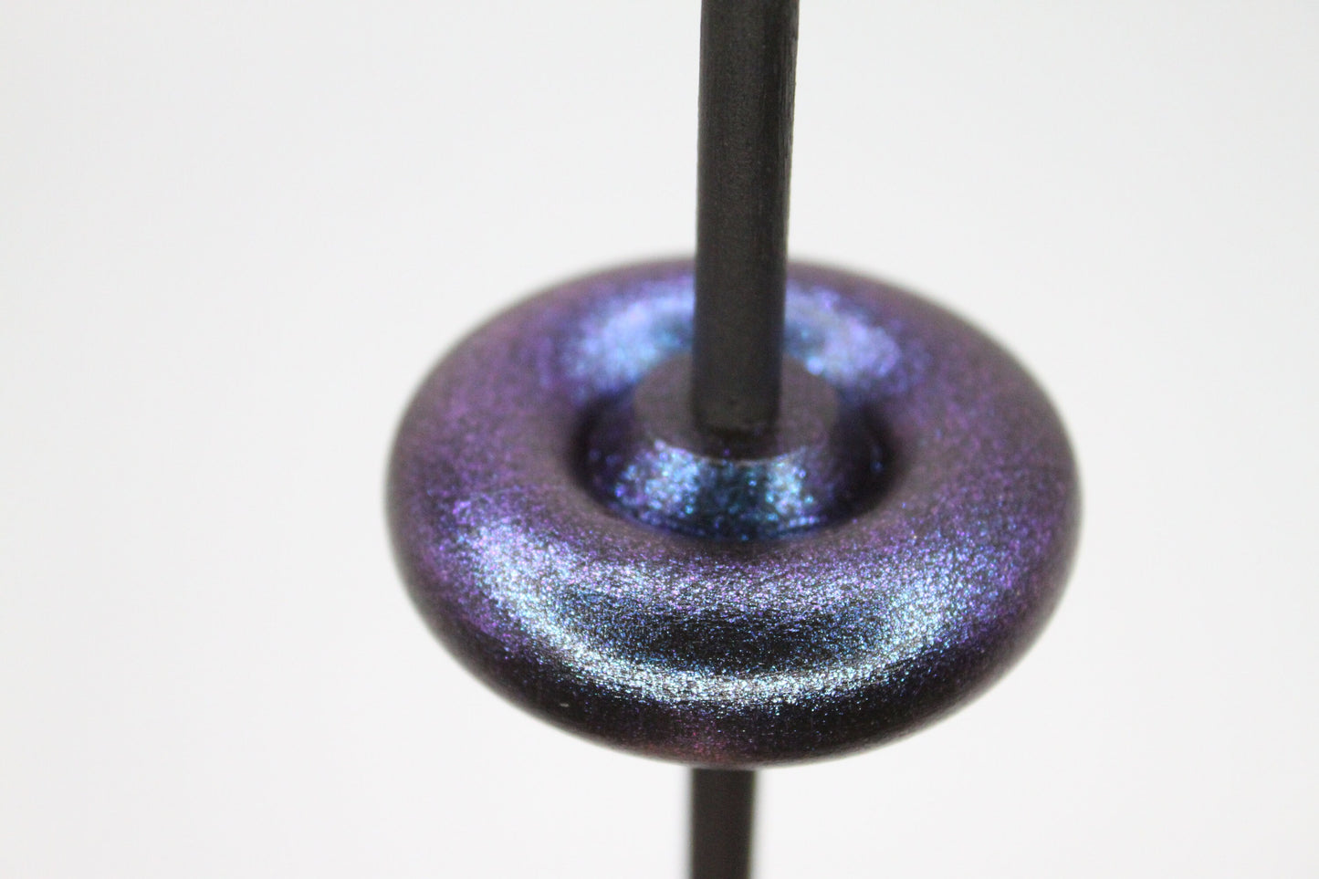 Electric Night Sparkle Drop Spindle - Red Violet Blue Shifting Colors - Lace Weight - Top or Bottom Whorl