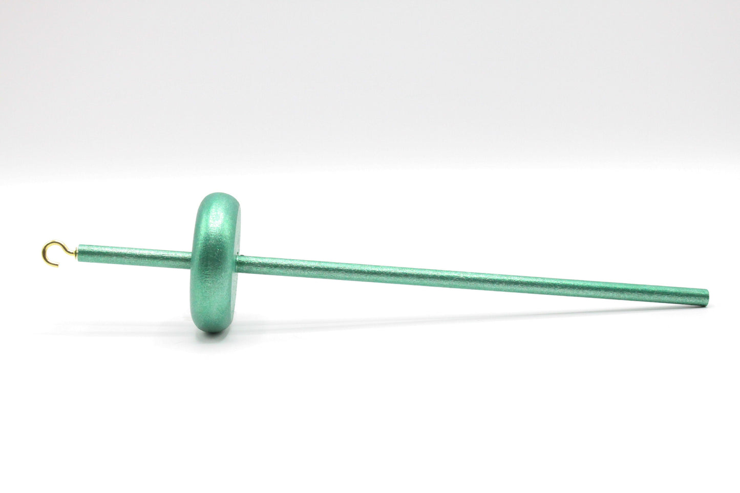 Metallic Emerald Drop Spindle - Lace Weight - Top or Bottom Whorl