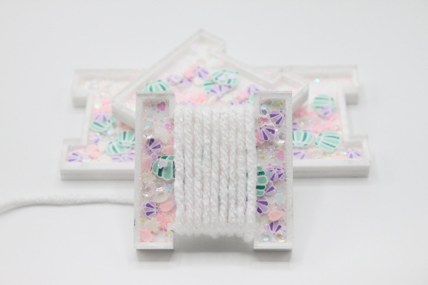 Winter Mermaid - Shaker Wraps Per Inch Tool - Spinning, Weaving, Knitting Crochet Tool - Knitter Gift, Spinning Gift