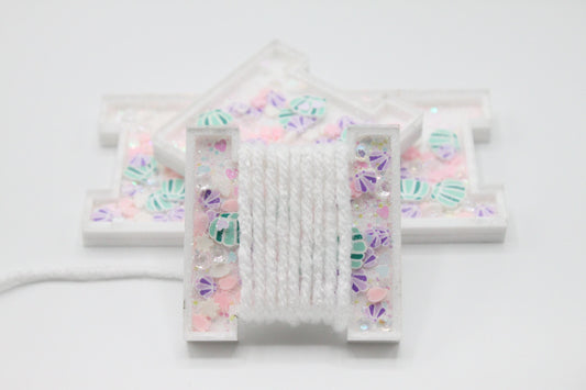 Winter Mermaid - Shaker Wraps Per Inch Tool - Spinning, Weaving, Knitting Crochet Tool - Knitter Gift, Spinning Gift