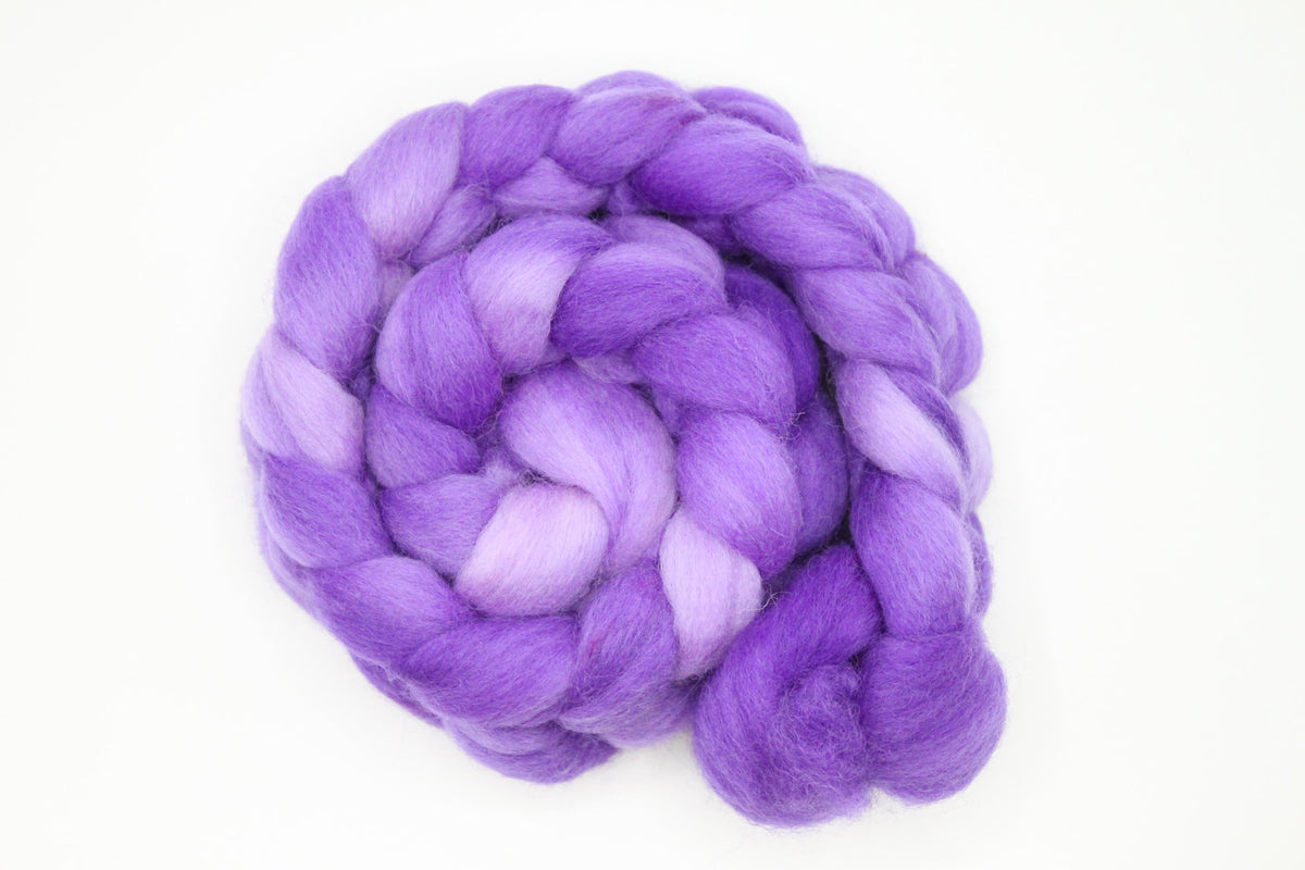 Beginner Learn To Spin Kit - Electric Night Midi Lace Weight Top or Bottom Drop Spindle - Red Violet Blue Shifting Colors - Purple