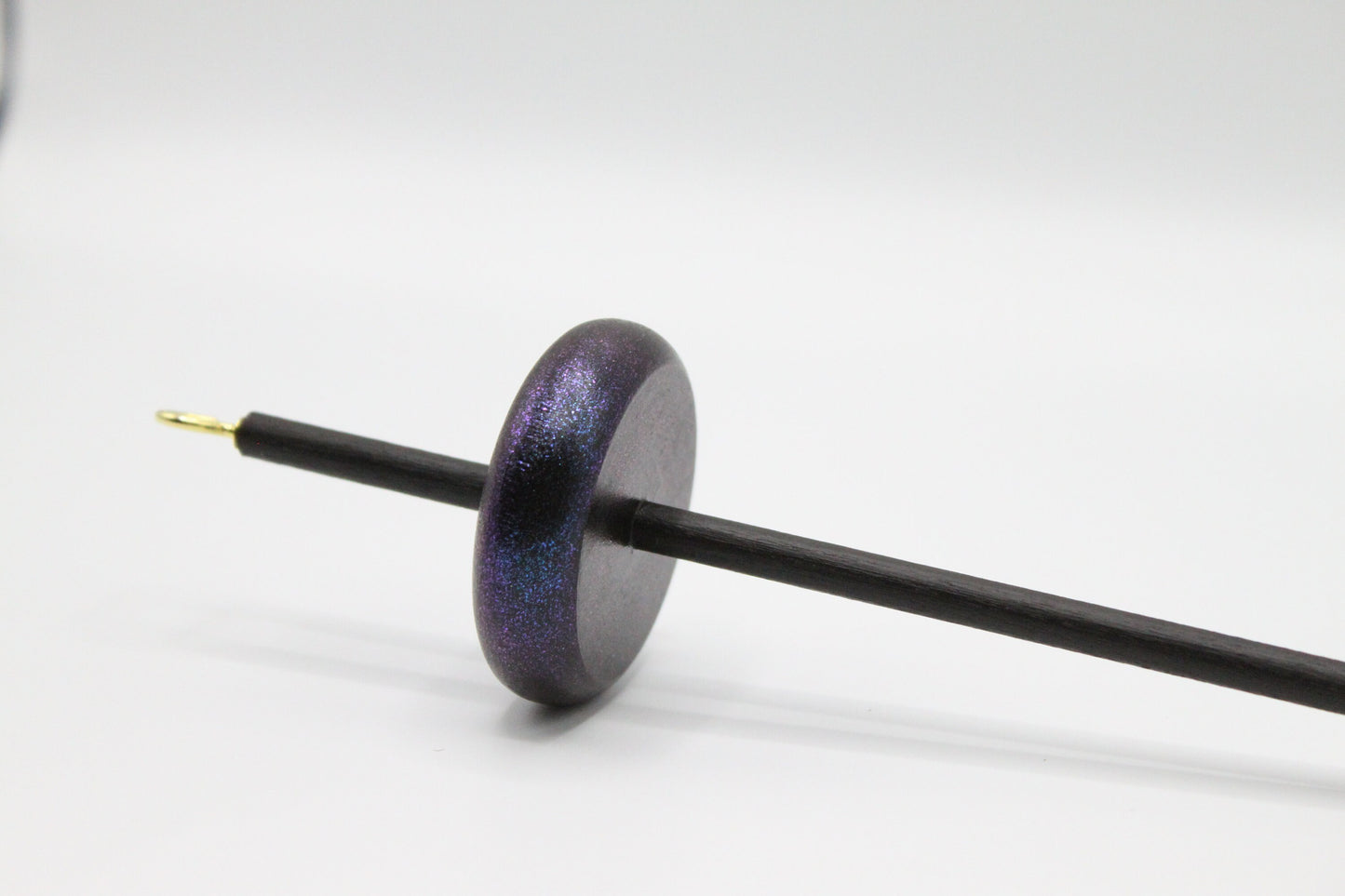 Electric Night Sparkle Drop Spindle - Red Violet Blue Shifting Colors - Lace Weight - Top or Bottom Whorl
