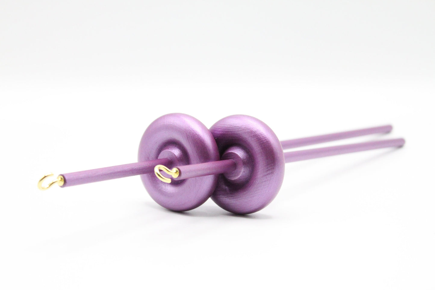 Metallic Plum Drop Spindle - Lace Weight - Top or Bottom Whorl