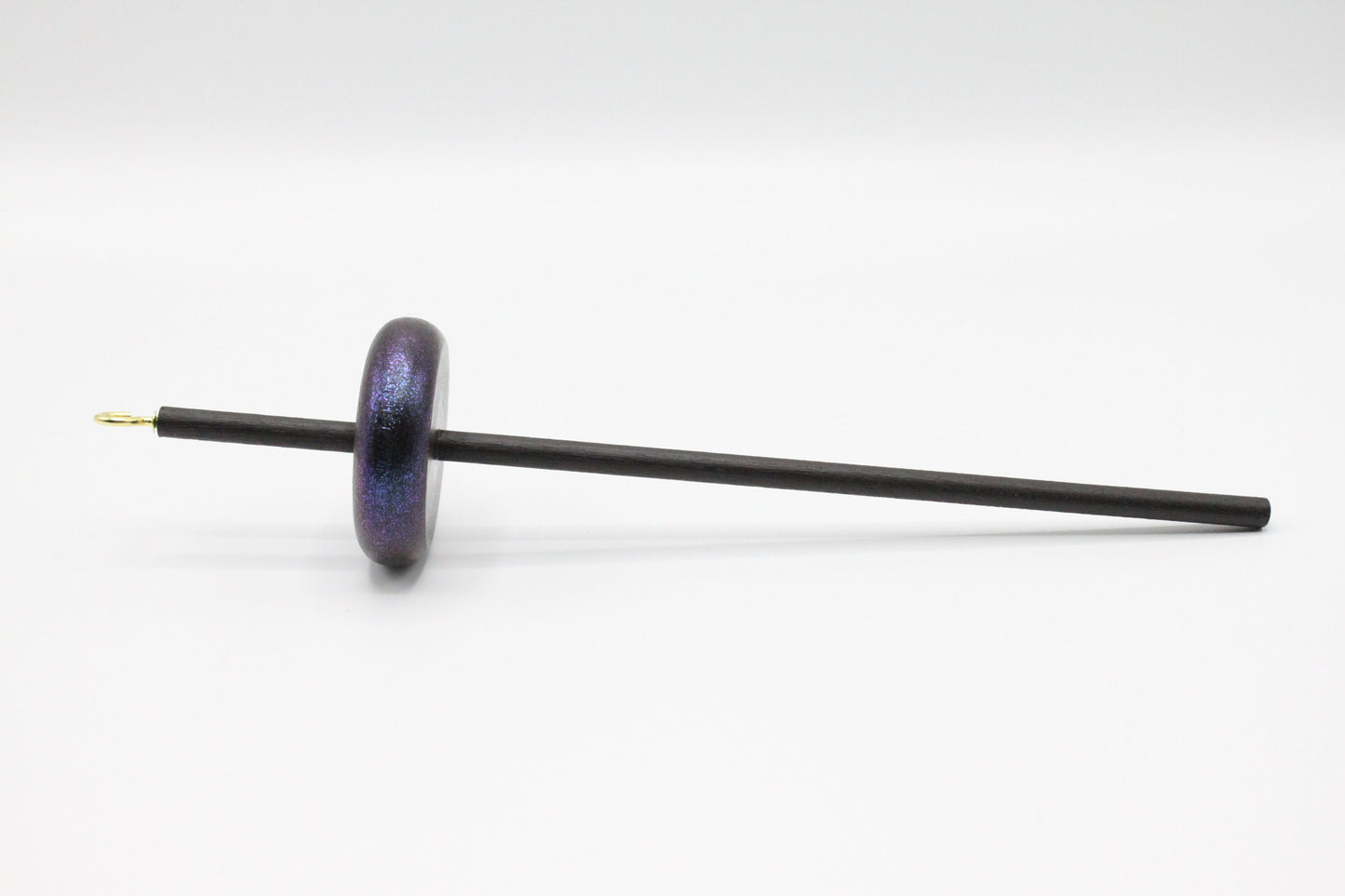 Electric Night Sparkle Drop Spindle - Red Violet Blue Shifting Colors - Lace Weight - Top or Bottom Whorl