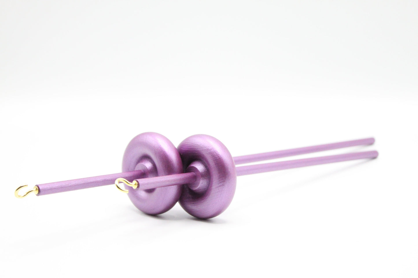 Metallic Plum Drop Spindle - Lace Weight - Top or Bottom Whorl