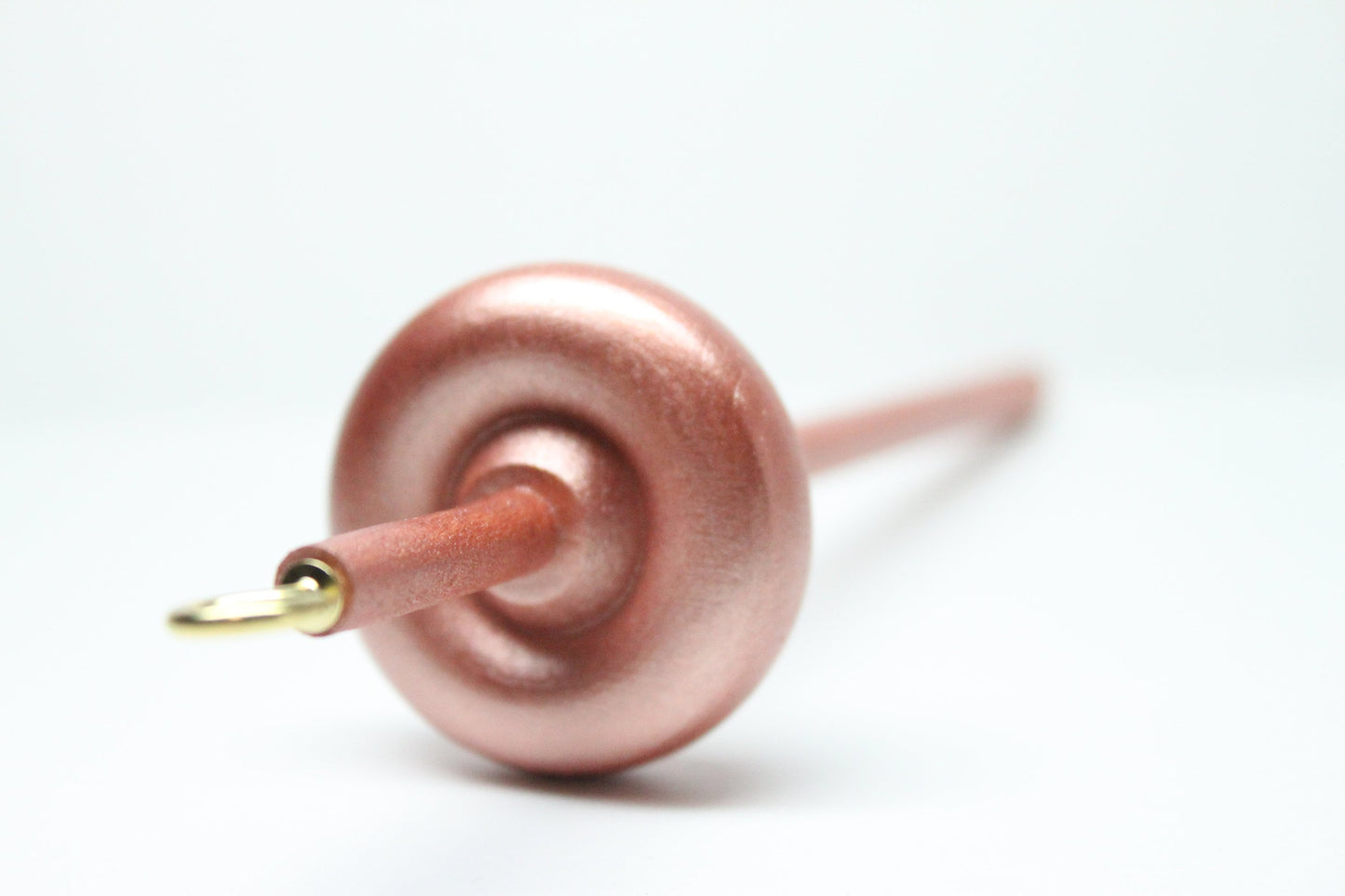 Rose Gold Mini Top or Bottom Whorl Drop Spindle - On The Go and Learn to Spin