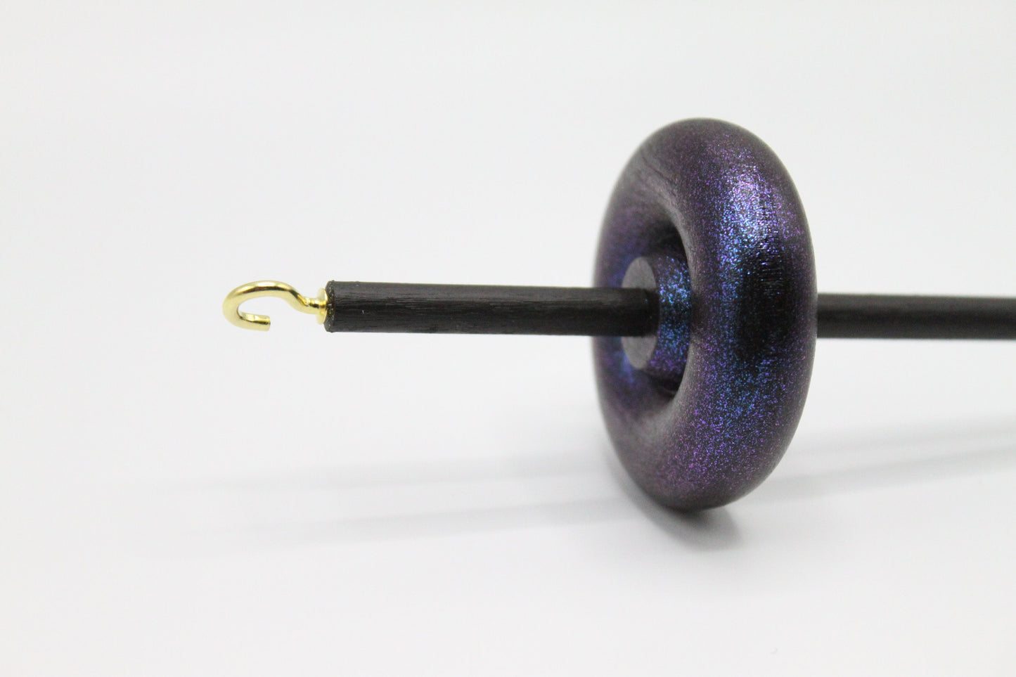 Electric Night Sparkle Drop Spindle - Red Violet Blue Shifting Colors - Lace Weight - Top or Bottom Whorl