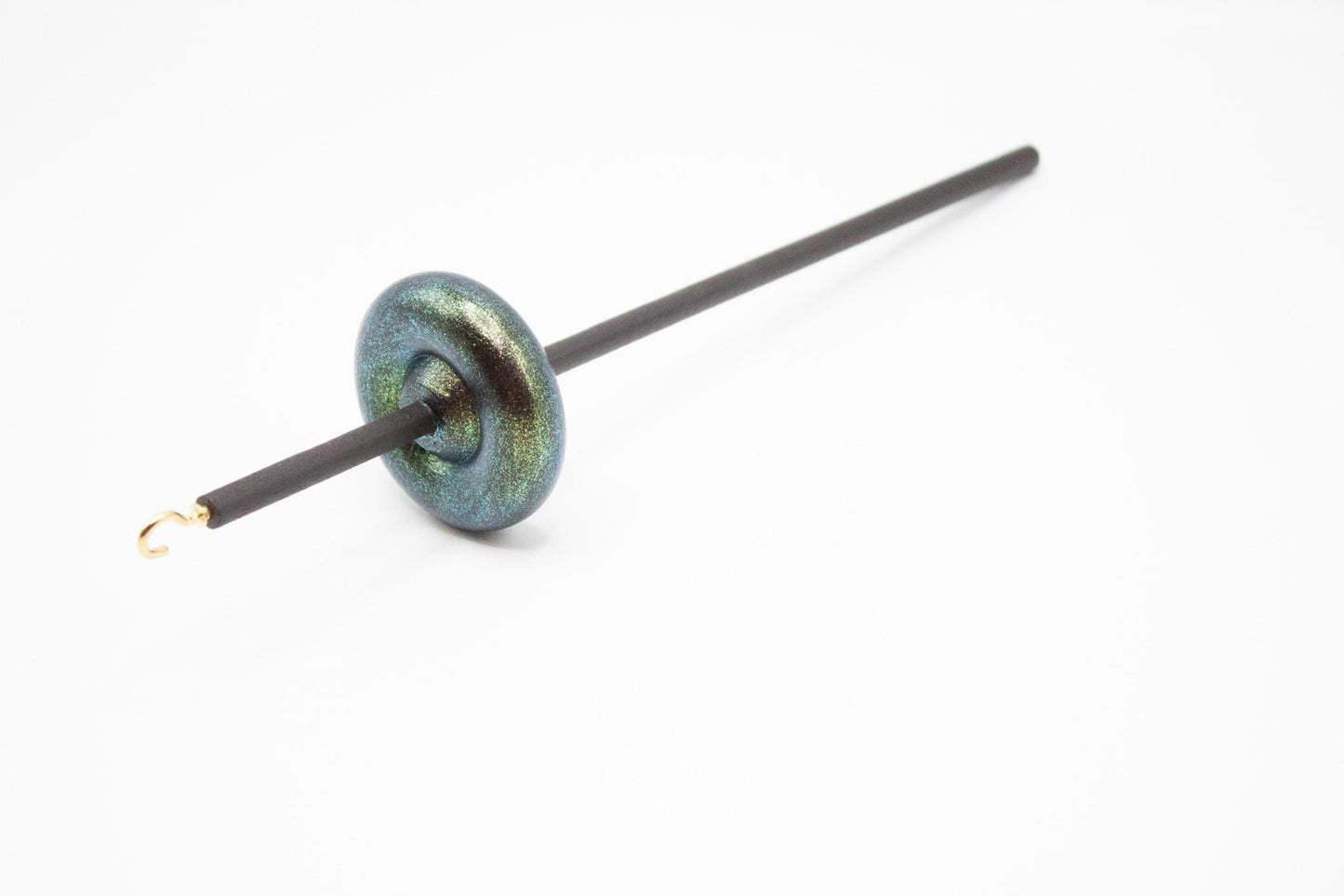 Complete Beginner Emerald Dragon Drop Spindle Spinning Kit - Midi Size Pink - Top Whorl, Bottom Whorl, Supported, and Roving