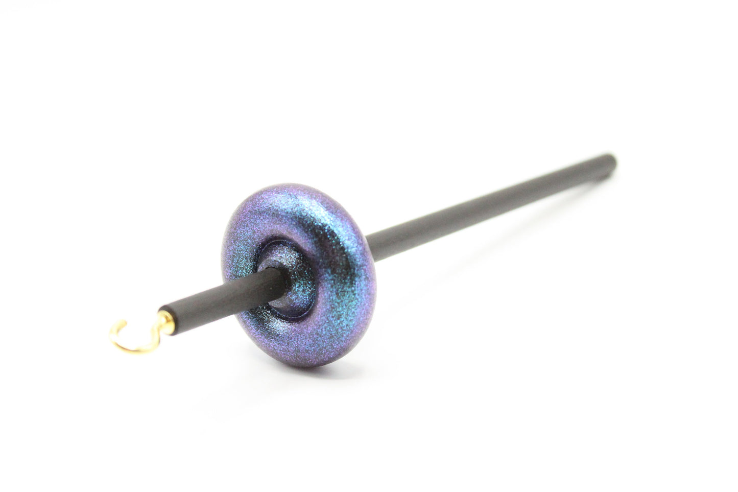 Complete Beginner Mermaid Drop Spindle Spinning Kit - Mini Size Pink - Top Whorl, Bottom Whorl, Supported, and Roving