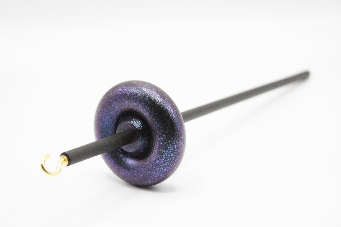 Electric Night Sparkle Drop Spindle - Red Violet Blue Shifting Colors - Lace Weight - Top or Bottom Whorl