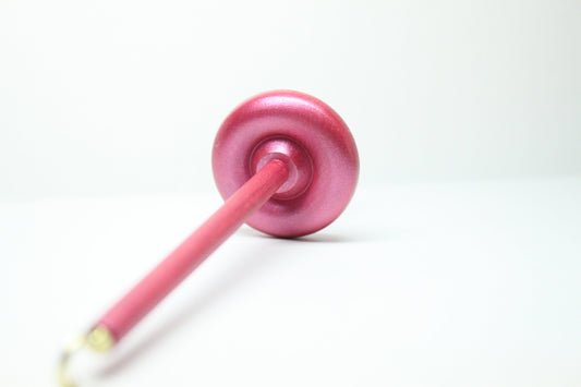 Pearl Rose Mini Top or Bottom Whorl Drop Spindle - On The Go Spinning or Learn to Spin