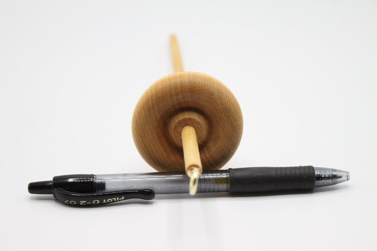 Complete Beginner Drop Spindle Kit - Midi Kit Purple - Top Whorl, Bottom Whorl, Supported and Roving