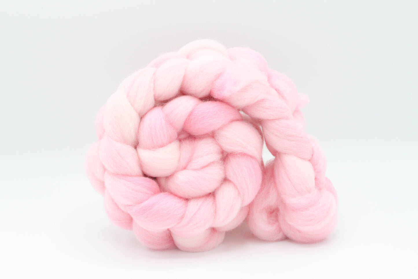 Complete Beginner Pastel Pink Drop Spindle Spinning Kit - Midi Size - Top Whorl, Bottom Whorl, Supported, and Roving