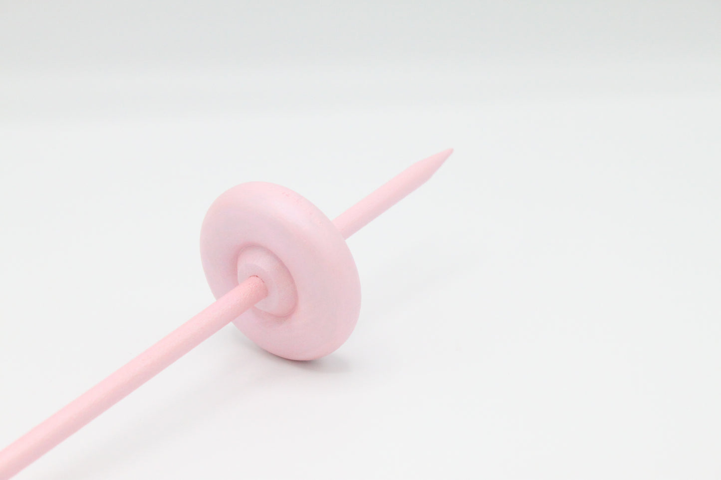Ultimate Beginner Pastel Pink Drop Spindle Kit - Midi Size - Top Bottom Supported Turkish - Learn To Spin Kit