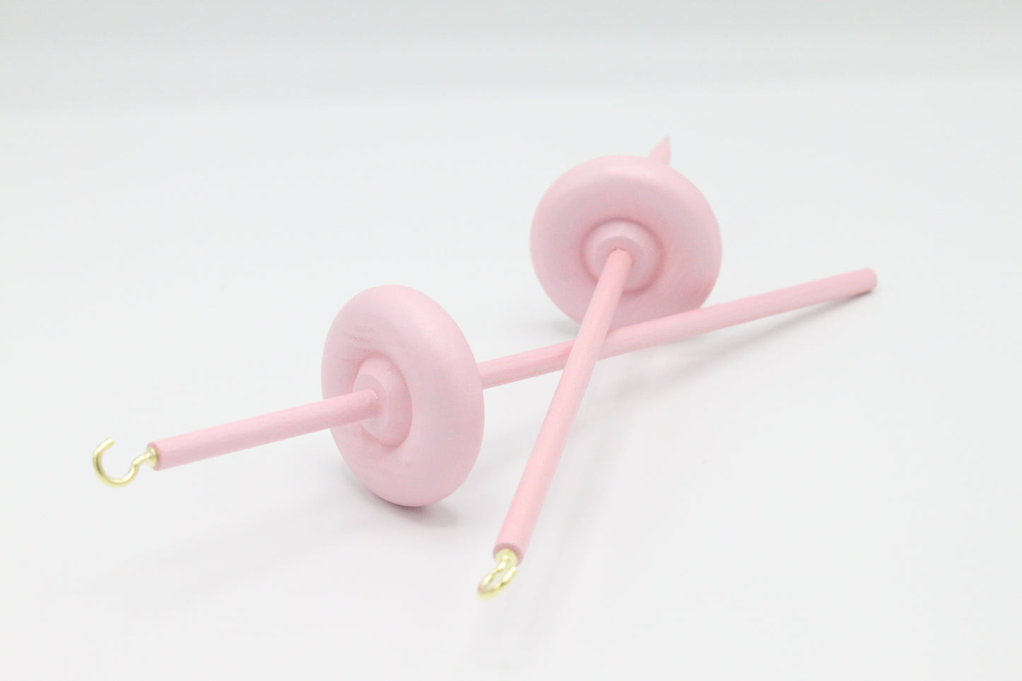 Ultimate Beginner Pastel Pink Drop Spindle Kit - Midi Size - Top Bottom Supported Turkish - Learn To Spin Kit