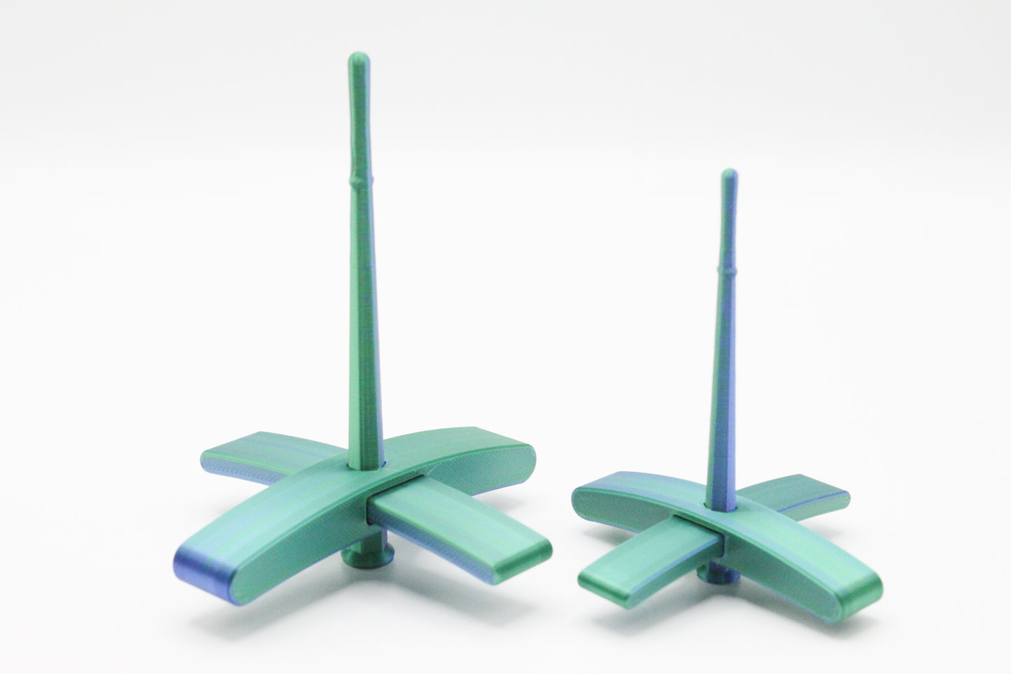 Lagoon - Green & Blue Silk 3D Printed Turkish Spindle - Beginner Friendly