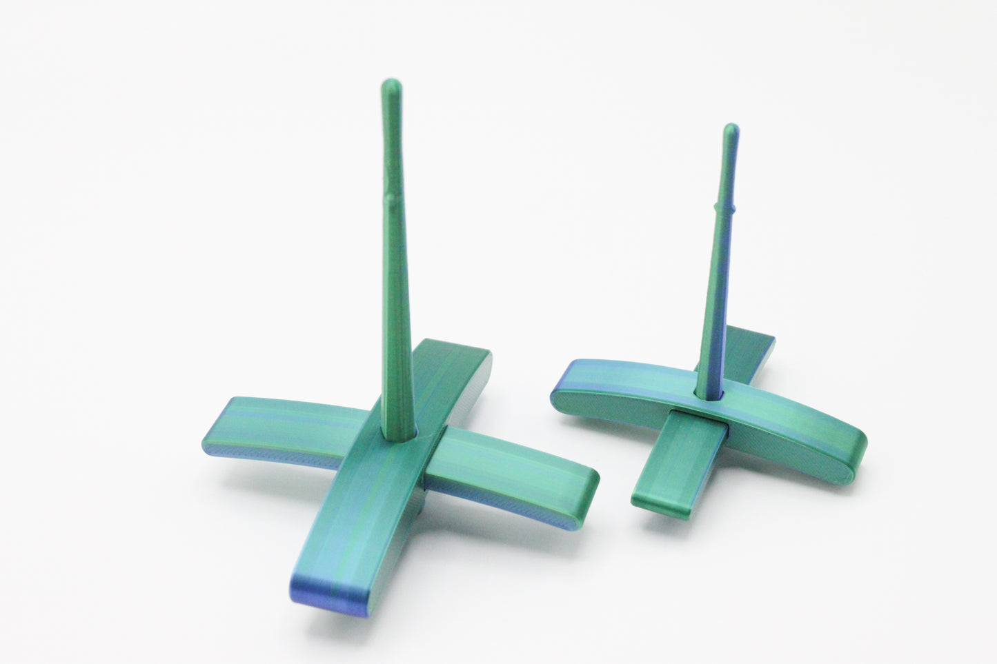 Lagoon - Green & Blue Silk 3D Printed Turkish Spindle - Beginner Friendly