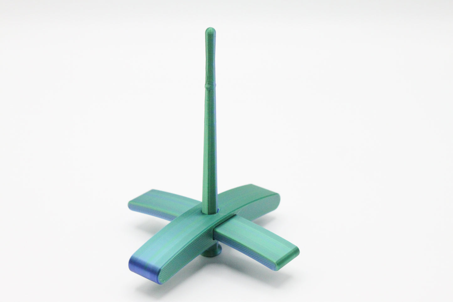 Lagoon - Green & Blue Silk 3D Printed Turkish Spindle - Beginner Friendly