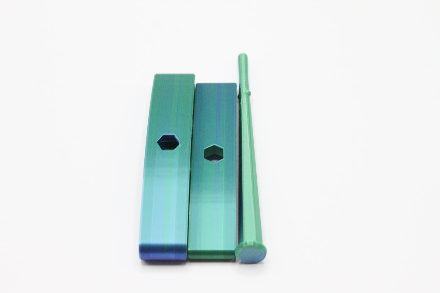 Lagoon - Green & Blue Silk 3D Printed Turkish Spindle - Beginner Friendly