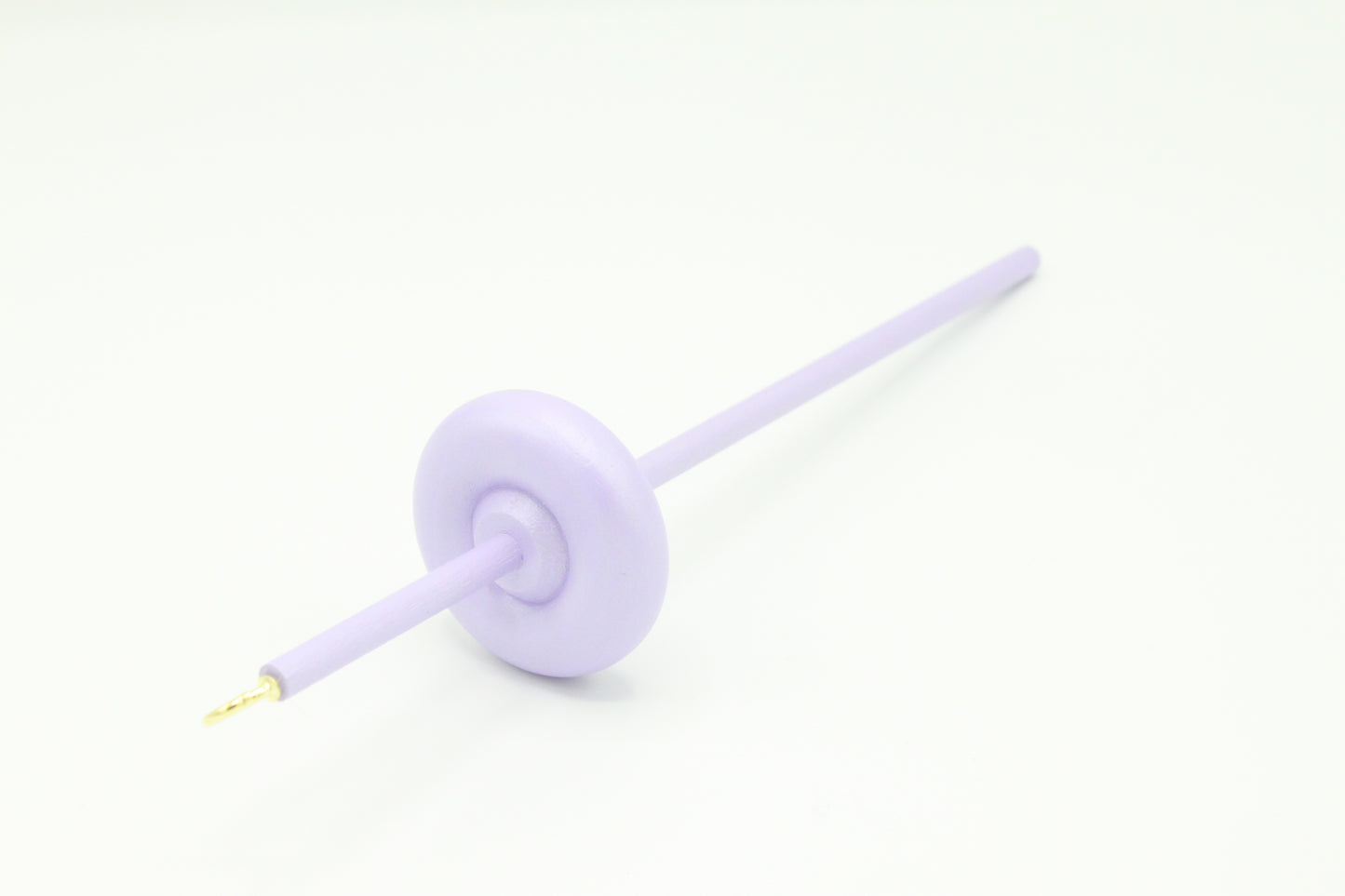 Complete Beginner Pastel Purple Drop Spindle Spinning Kit - Midi Size - Top Whorl, Bottom Whorl, Supported, and Roving