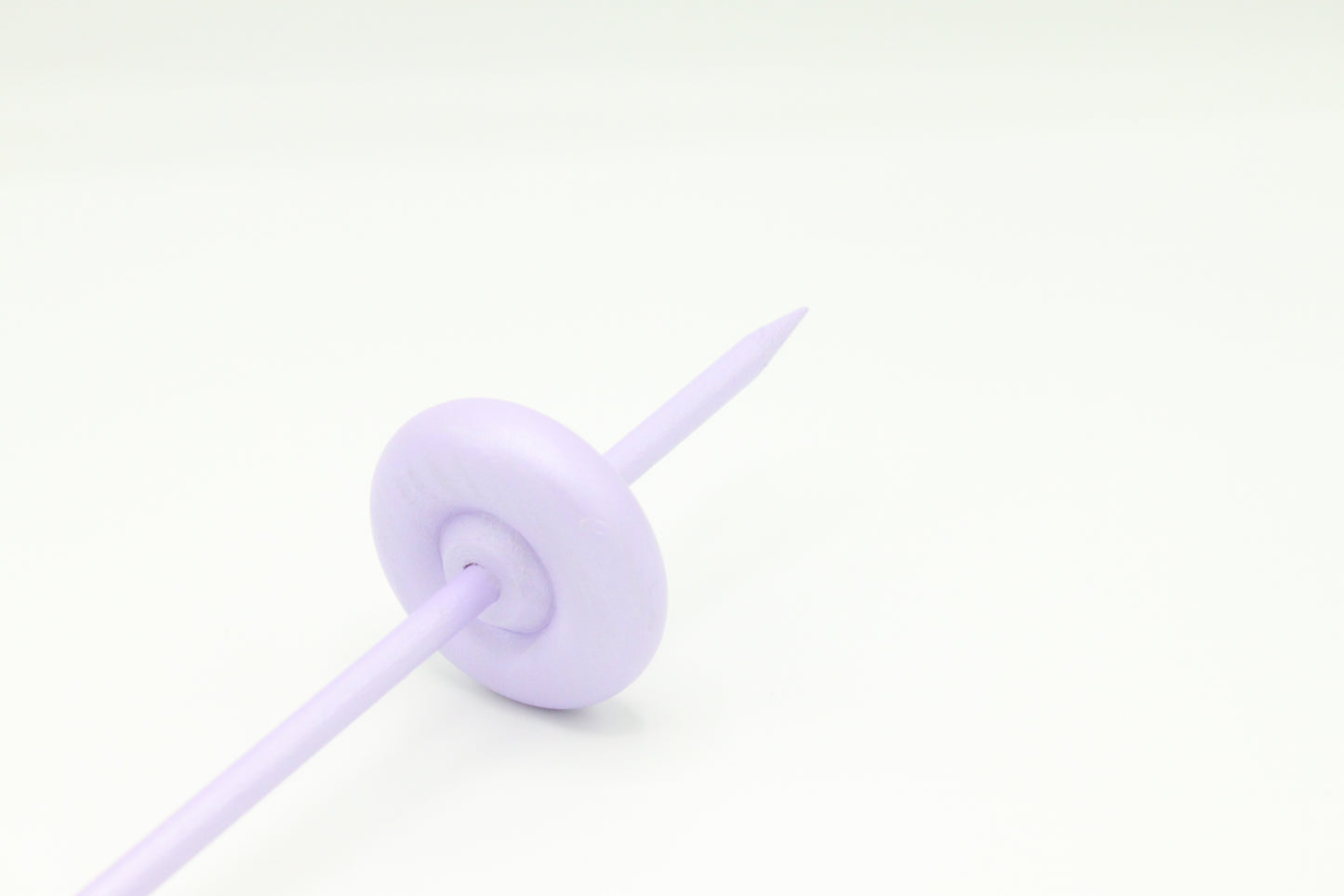 Complete Beginner Pastel Purple Drop Spindle Spinning Kit - Midi Size - Top Whorl, Bottom Whorl, Supported, and Roving