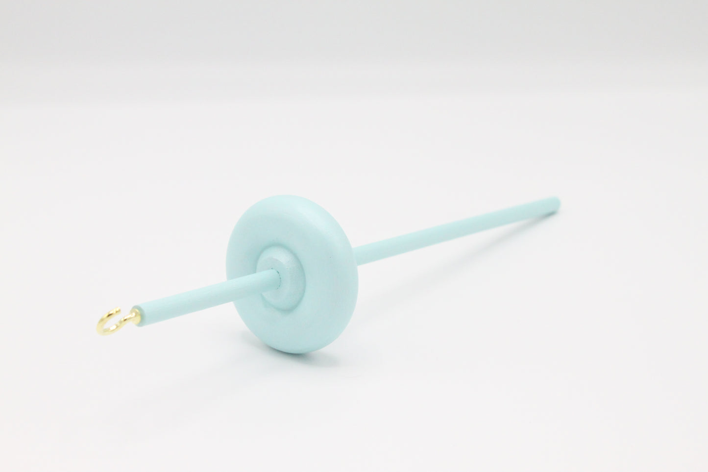 Complete Beginner Pastel Green Drop Spindle Spinning Kit - Midi Size - Top Whorl, Bottom Whorl, Supported, and Roving