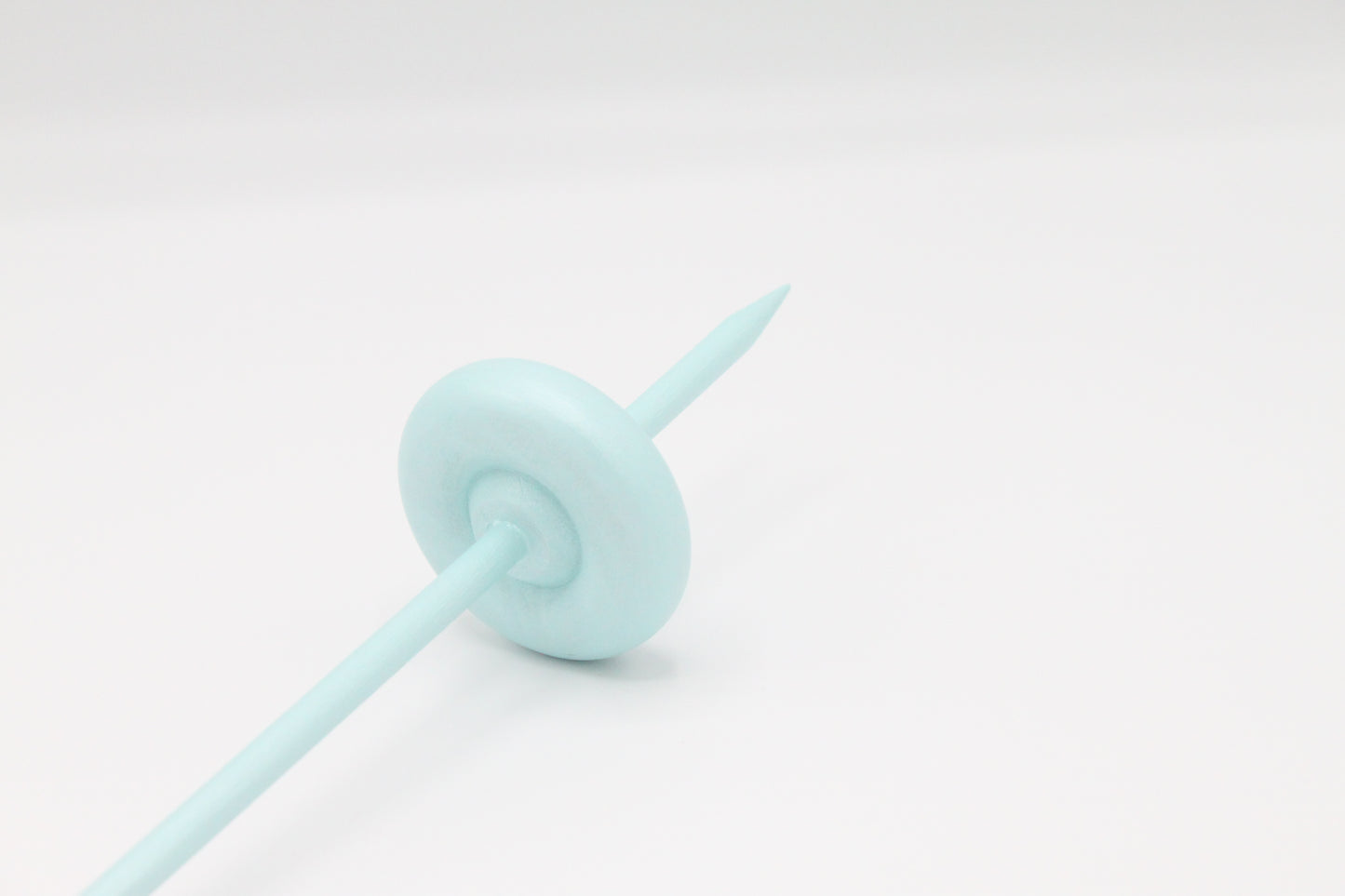 Complete Beginner Pastel Green Drop Spindle Spinning Kit - Midi Size - Top Whorl, Bottom Whorl, Supported, and Roving