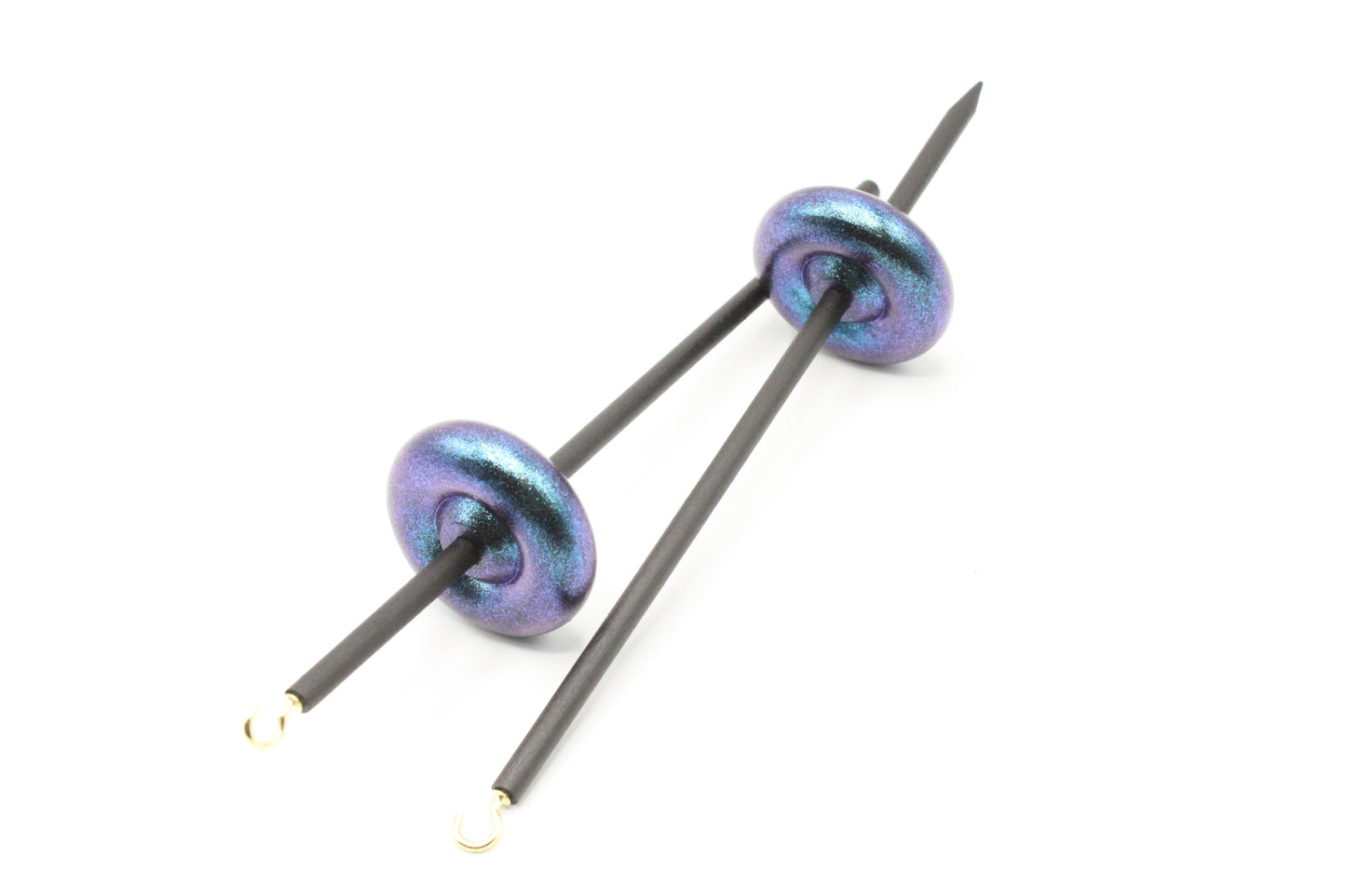 Ultimate Beginner Mermaid Drop Spindle Kit - Midi Size Blue - Top Bottom Supported Turkish - Learn To Spin Kit