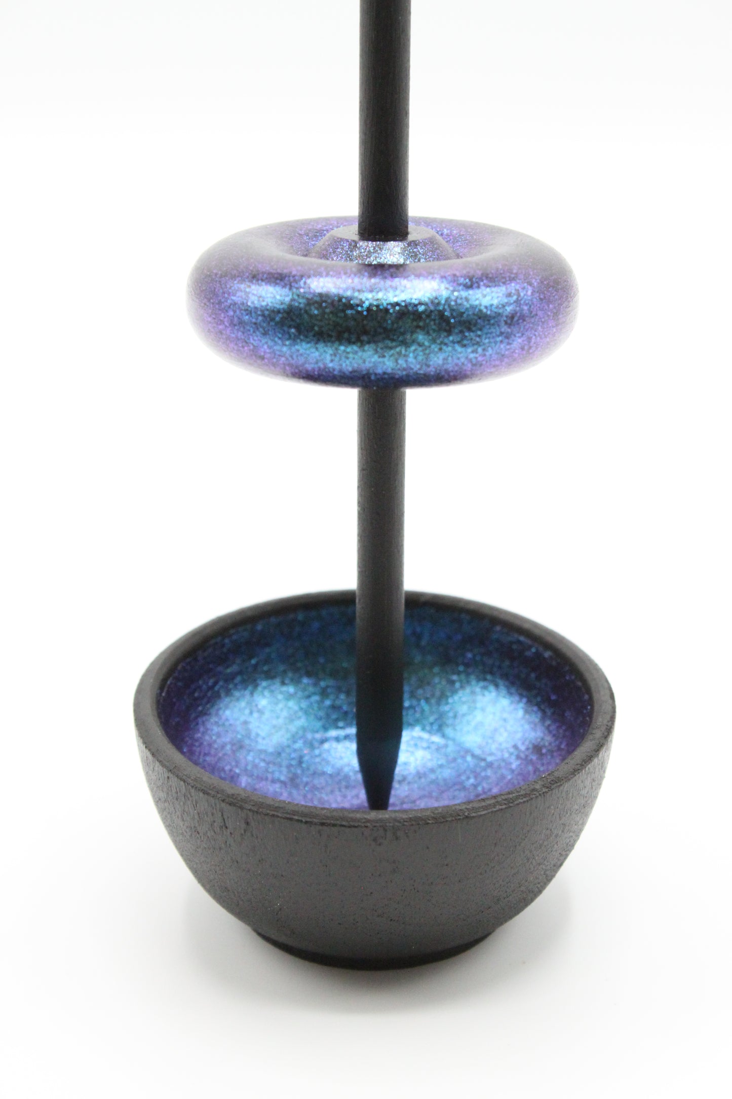 Ultimate Beginner Mermaid Drop Spindle Kit - Midi Size Blue - Top Bottom Supported Turkish - Learn To Spin Kit