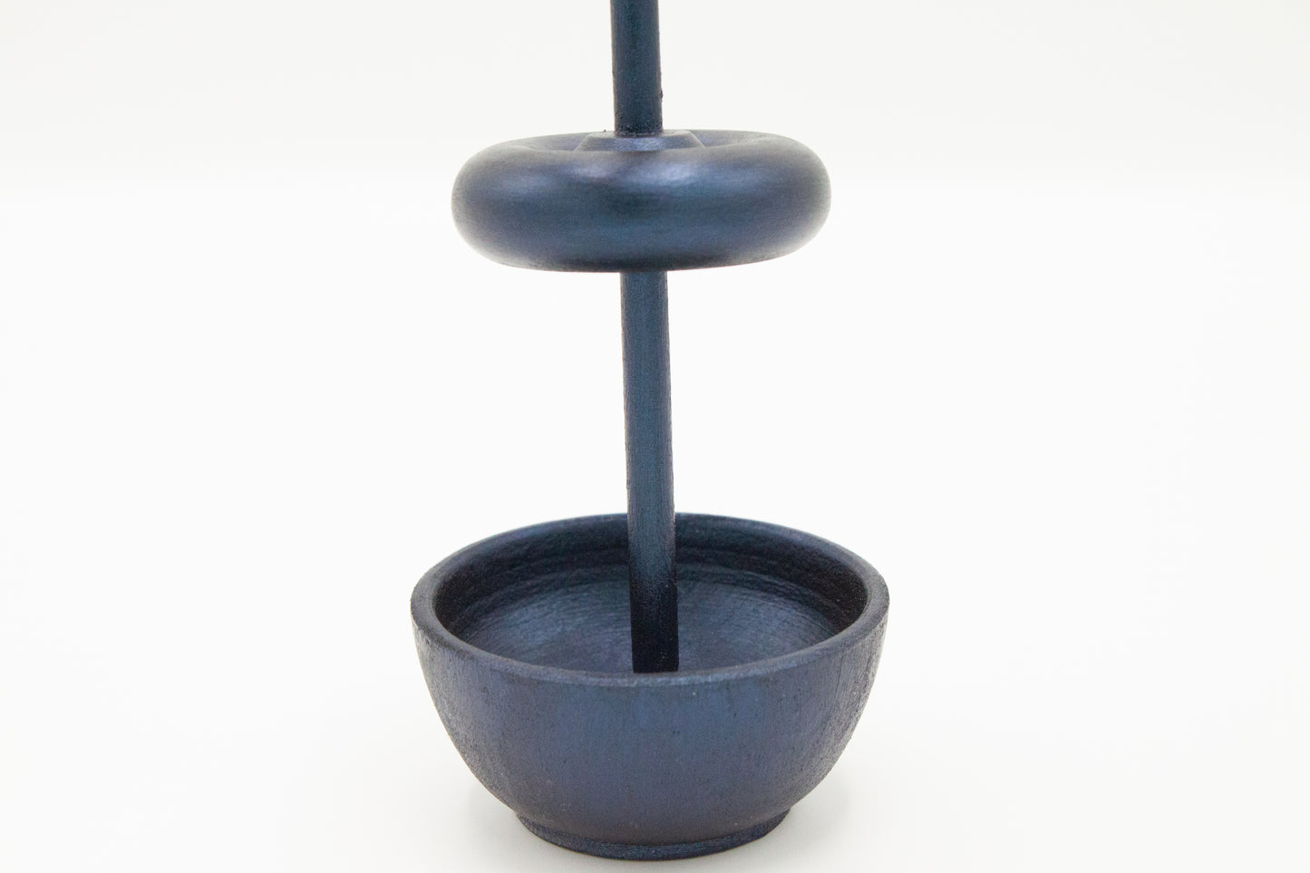 Ultimate Beginner Sea Serpent Drop Spindle Kit - Midi Size Navy - Top Bottom Supported Turkish - Learn To Spin Kit