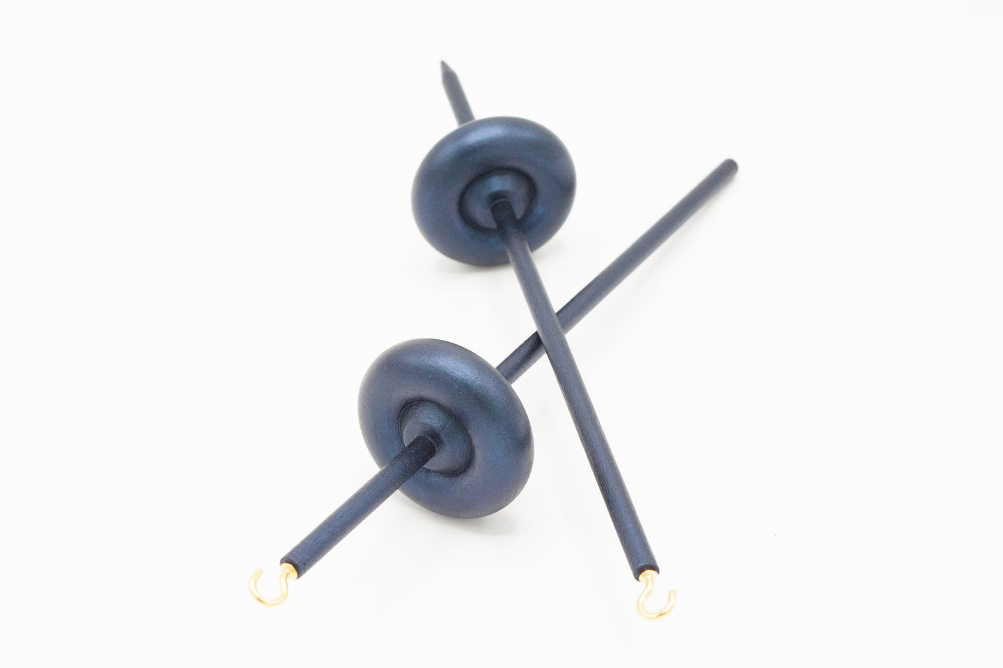 Ultimate Beginner Sea Serpent Drop Spindle Kit - Midi Size Navy - Top Bottom Supported Turkish - Learn To Spin Kit