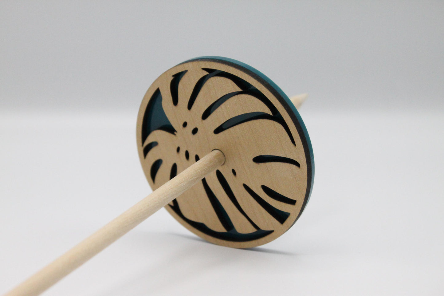 Monstera - Acrylic Lace Weight Bottom Whorl Drop Spindle