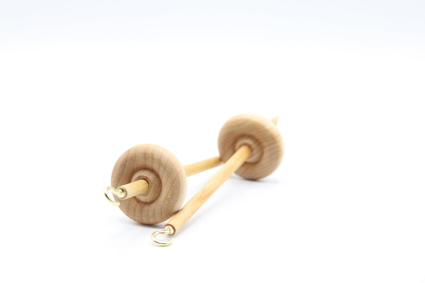 Complete Beginner Drop Spindle Spinning Kit - Mini Size Pink - Learn To Spin - Top Whorl, Bottom Whorl, Supported, and Roving