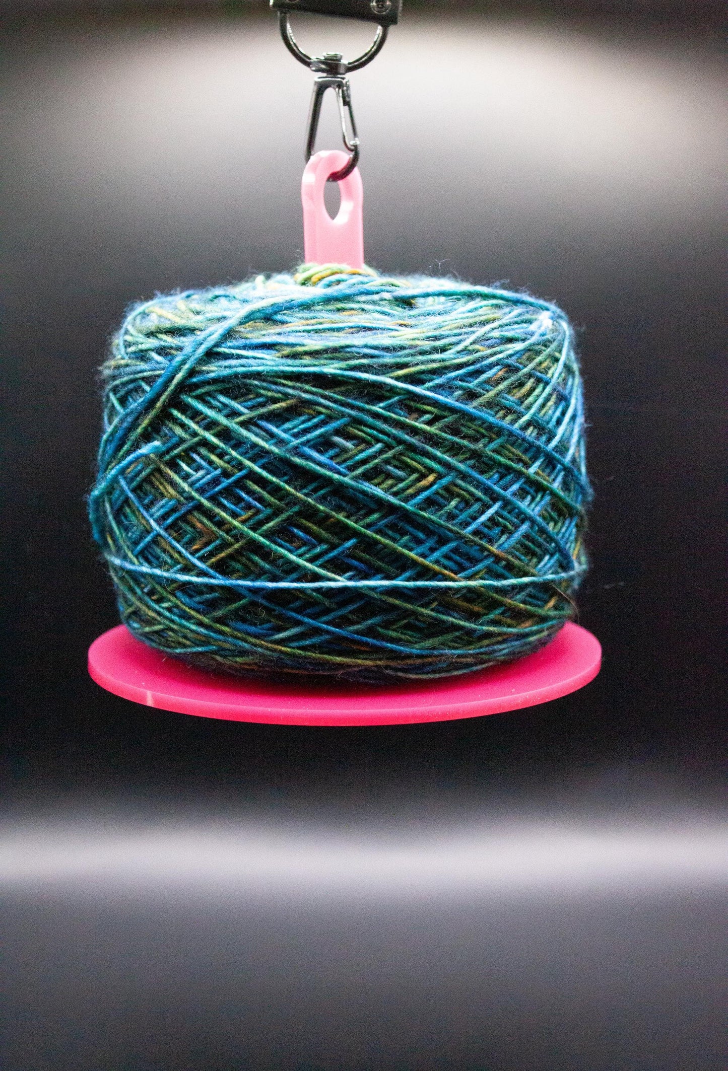 Jewel Tone Acrylic Portable Yarn Holder Wristlet - Crochet Knitting Spinning Travel Yarn Cake Holder - Pick Your Colors