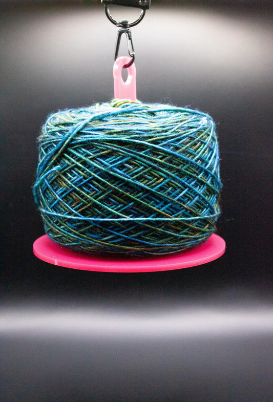 Jewel Tone Acrylic Portable Yarn Holder Wristlet - Crochet Knitting Spinning Travel Yarn Cake Holder - Pick Your Colors