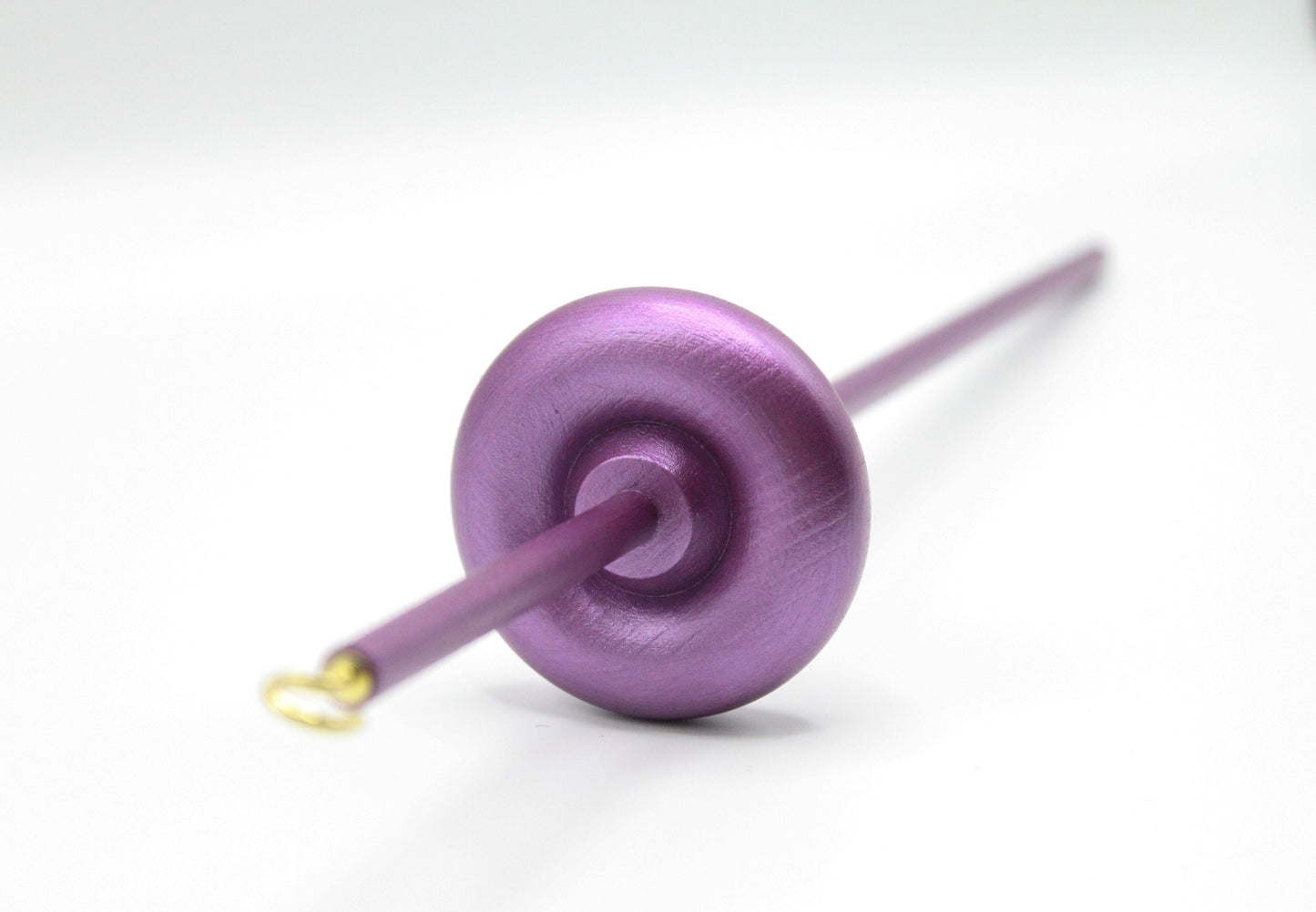 Metallic Plum Drop Spindle - Lace Weight - Top or Bottom Whorl