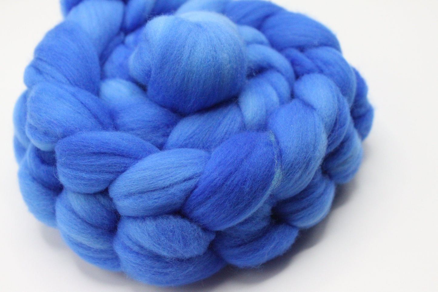 Complete Beginner/Learn To Spin Mermaid Drop Spindle Spinning Kit - Mini Size Blue- Top Whorl, Bottom Whorl, Supported, and Roving