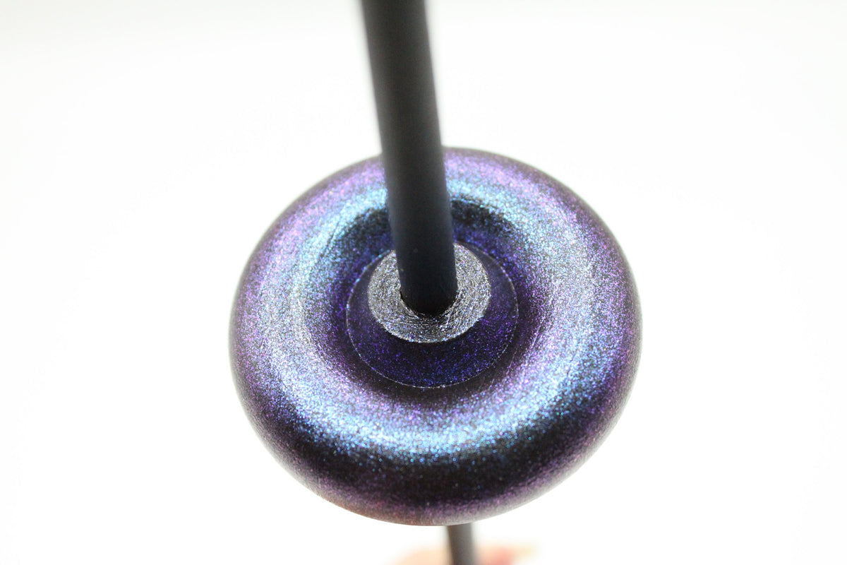 Ultimate Beginner Blue & Electric Night Drop Spindle Kit - Midi Size Pink - Top Bottom Supported Turkish - Learn To Spin Kit