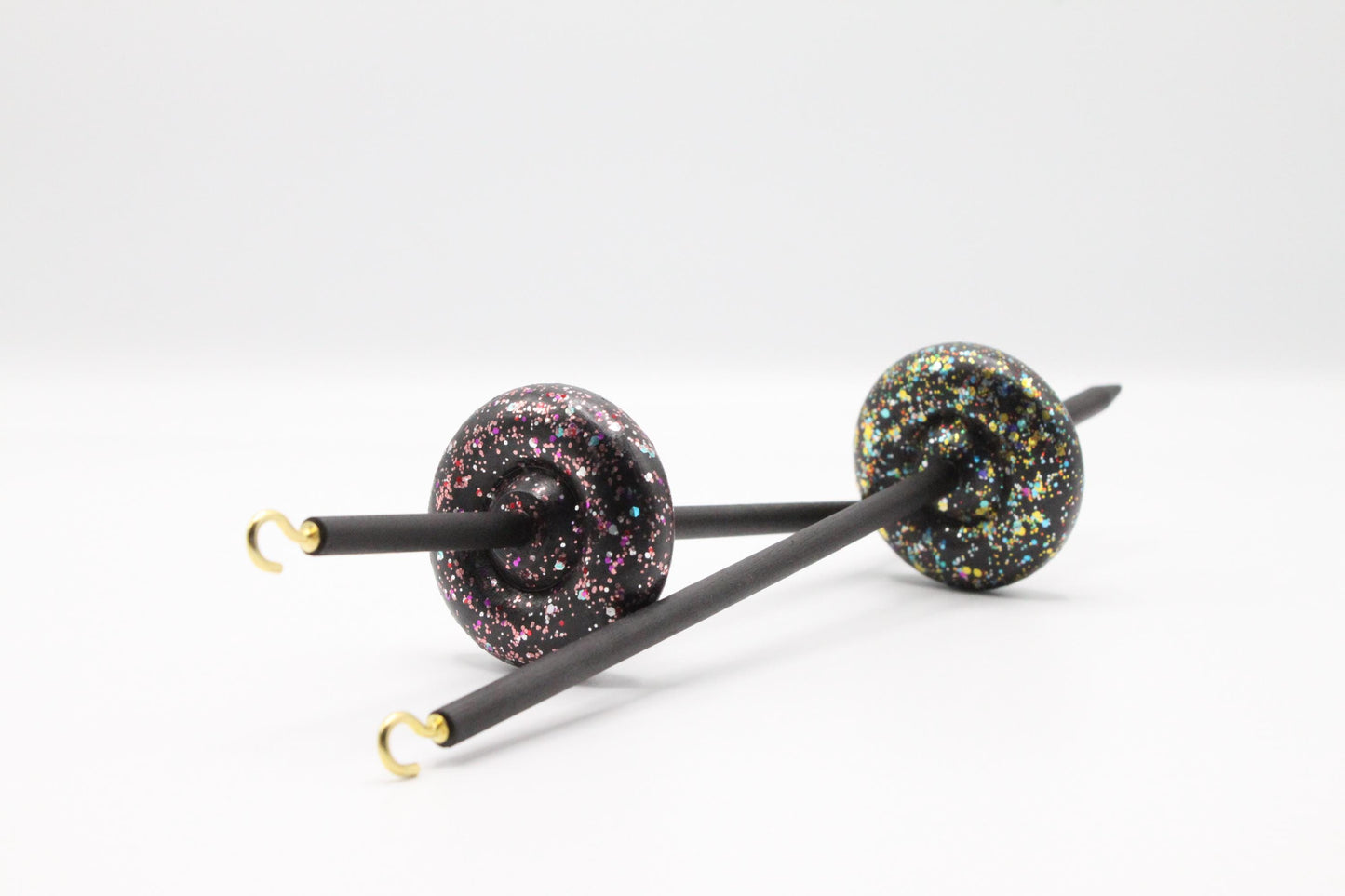 Galaxy Glitter Lace Weight Drop Spindle - Top or Bottom Whorl