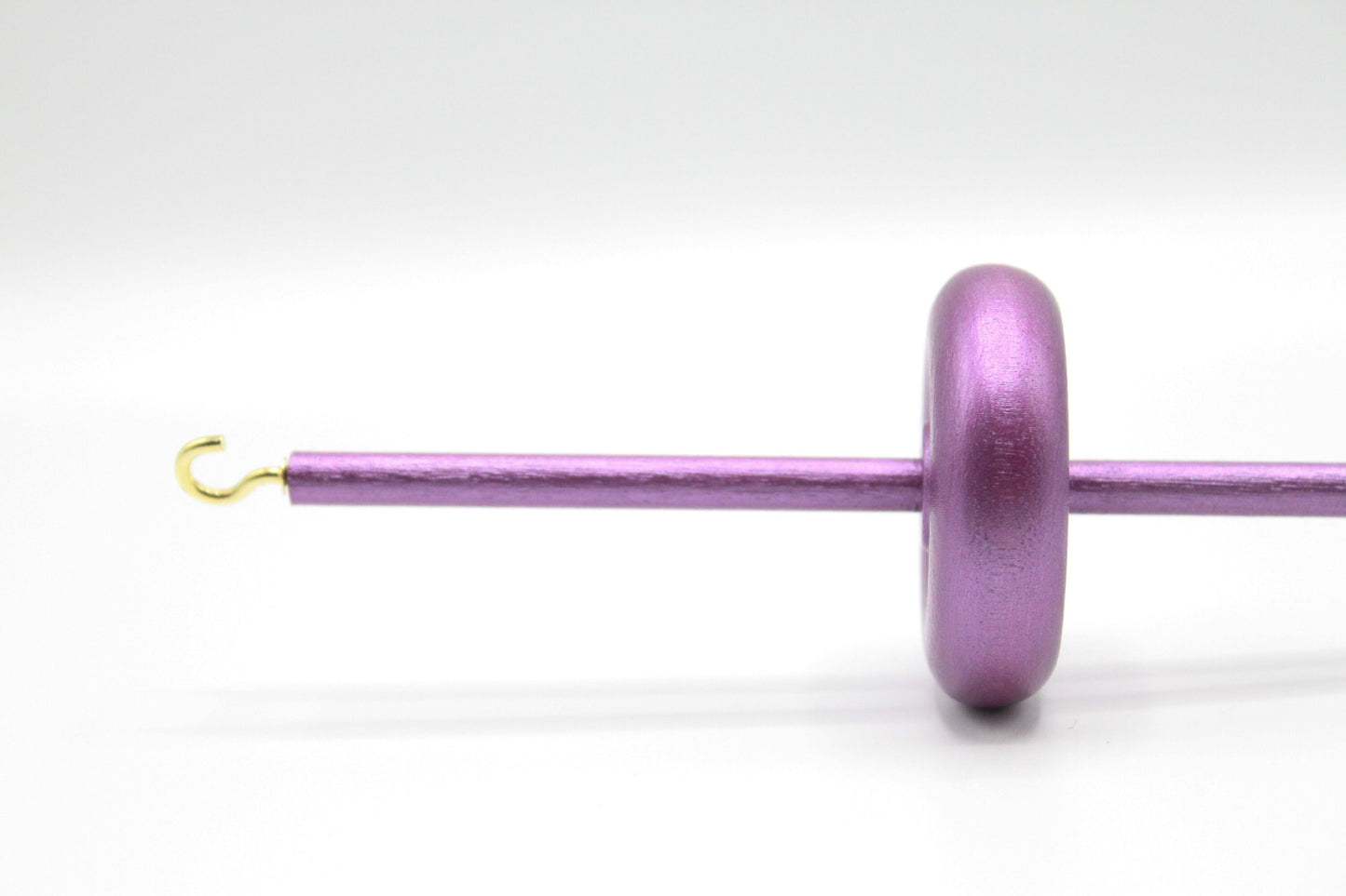 Metallic Plum Drop Spindle - Lace Weight - Top or Bottom Whorl